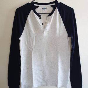 Old Navy Baseball Tee with Buttons